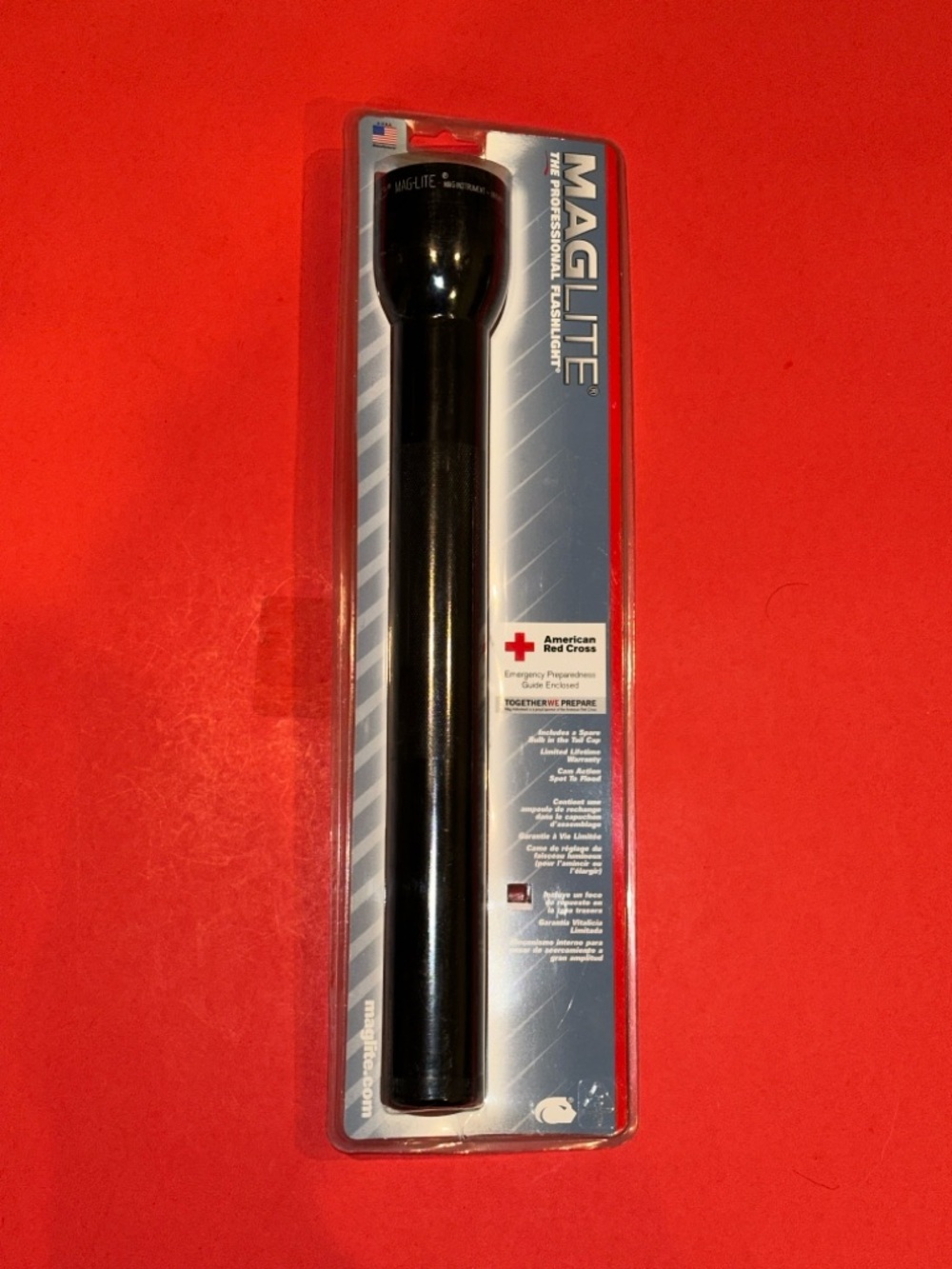 Maglite S4D016 4 Cell D Maglite® Flashlight Black Body Real Krypton Made in USA